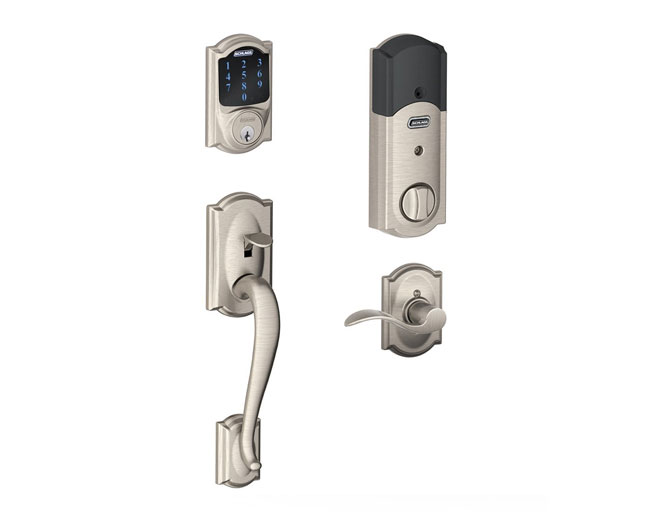 Schlage Touchscreen Deadbolt And Handleset Grip Connect Your Home
