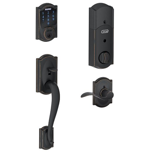 Schlage Touchscreen Deadbolt And Handleset Grip Connect Your Home
